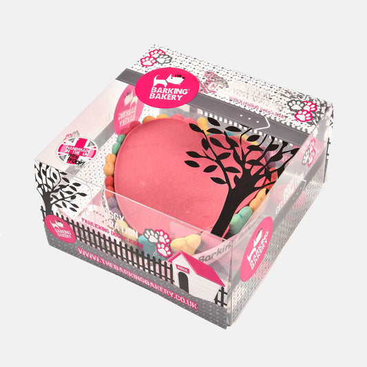 Barking Bakery Pink Yoghurt Topped Pawty Cake
