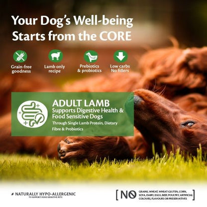 Wellness CORE Adult Lamb Grain Free Dry Dog Food 1.8kg