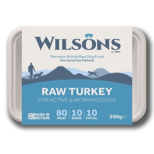 Wilsons Turkey Core Raw Frozen Dog Food 500g