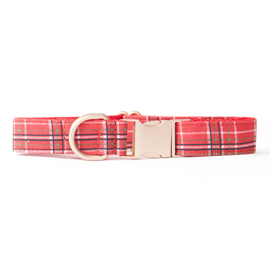 DOG COLLAR - RED CHECK