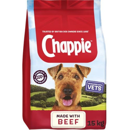 Chappie Dry Dog Food with Beef & Whole Grain Cereal 15kg