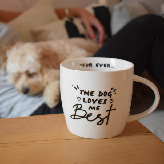 'The Dog Loves Me Best' Mug