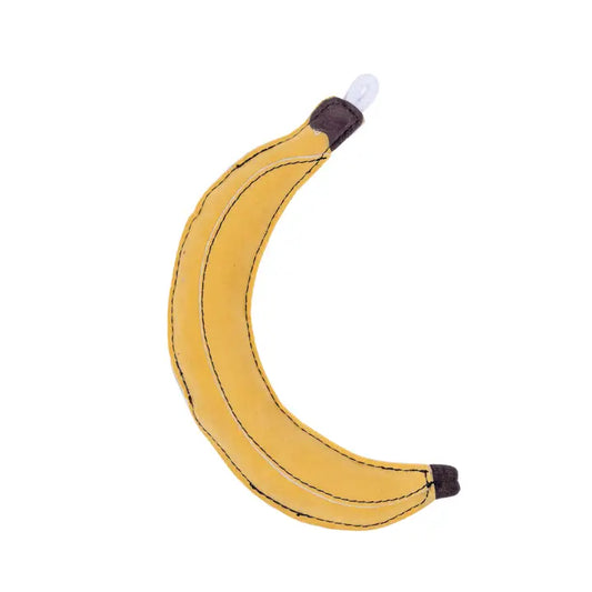 Vegan Leather Banana Dog Toy Eco Friendly
