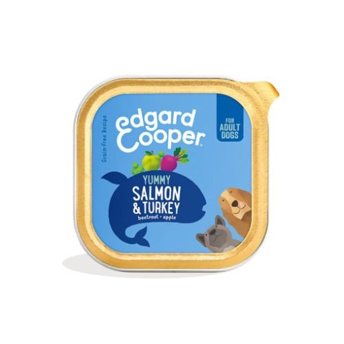 Edgard & Cooper Grain Free Adult Dog Wet Food Salmon & Turkey 11 x 150g