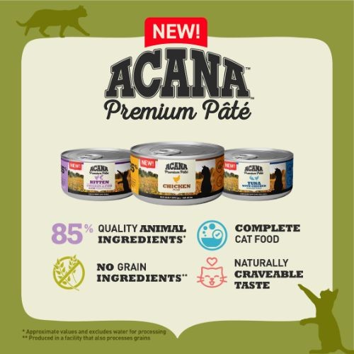 Acana Premium Pate Wet Cat Food with Lamb - 24 x 85g