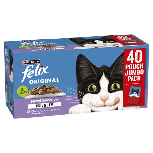 Felix Pouch Cat Food Mixed Variety Selection 40 x 85g