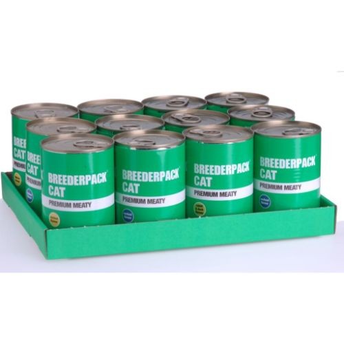Breederpack Premium Meaty Wet Cat Food Cans 12 x 400g