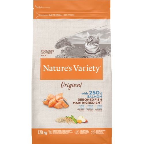 Nature's Variety Original Adult Sterilised Cat Food Salmon 1.25kg