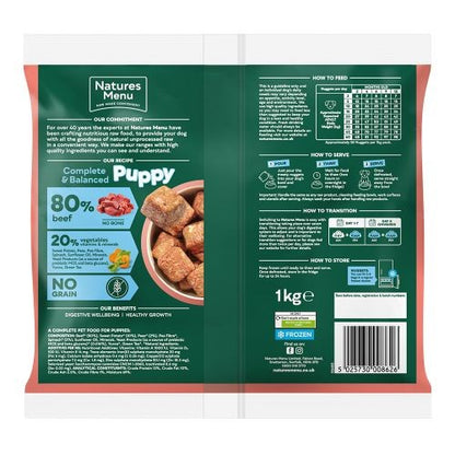 Natures Menu Complete & Balance Raw Puppy Food 80/20 - Turkey & Fish 1kg