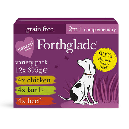 Just Chicken, Lamb & Beef Natural Wet Dog Food - Variety Pack