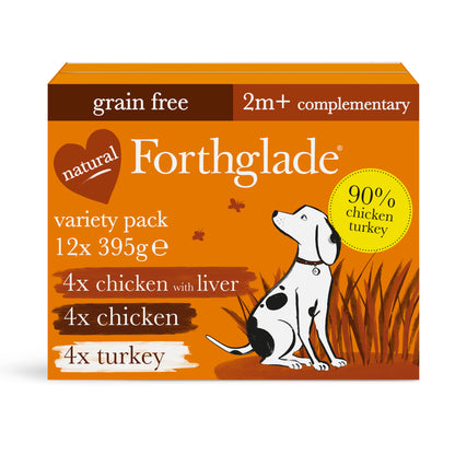 Just Chicken, Chicken with Liver & Turkey Wet Dog Food - Variety Pack