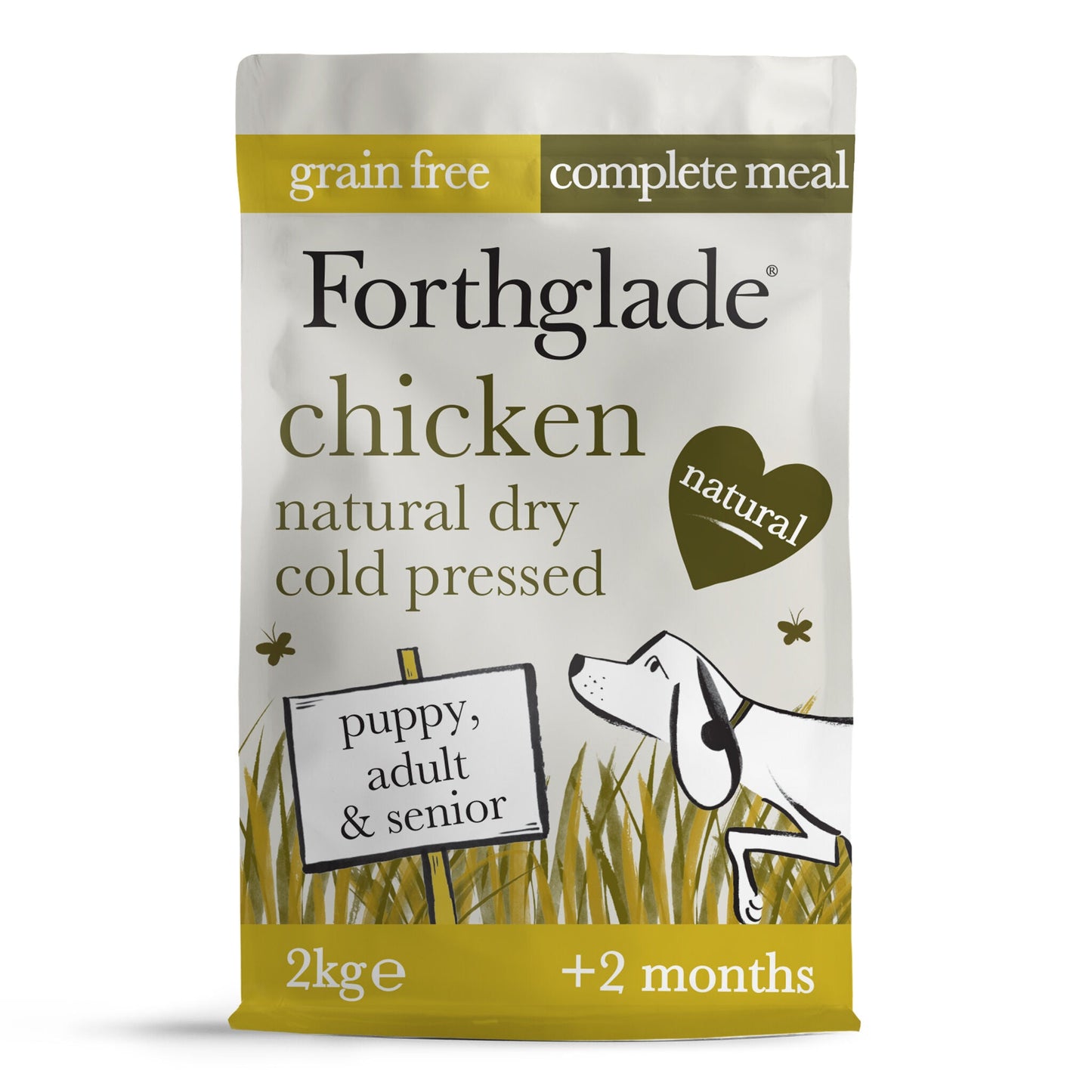 Cold Pressed Natural Dry Dog Food - 2kg