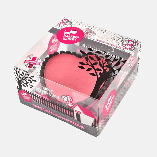 Barking Bakery Pink Heart Yoghurt Topped Pawty Cake