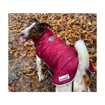 Doodlebone Puffer Jacket Punch & Burgundy Size 5-7 Small