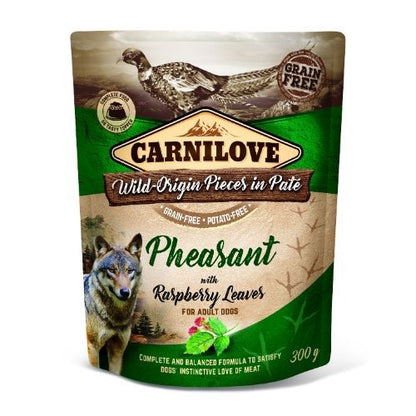 Carnilove Pheasant with Raspberry Leaves Wet Dog Food Pouch - 12 x 300g