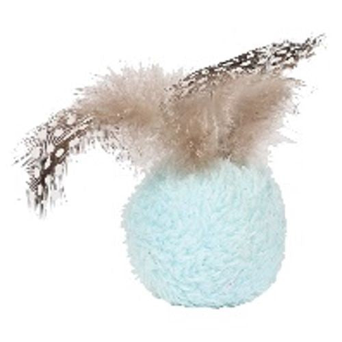 Happy Pet Dotties Feather Ball Cat Toy