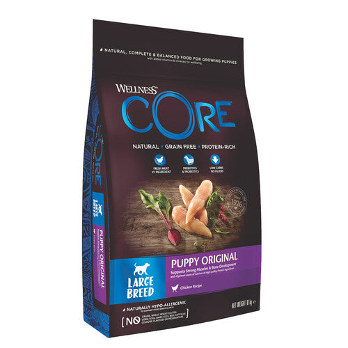 Wellness CORE Grain Free Dry Puppy Food for Large Breeds with Chicken 10kg