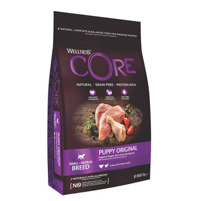 Wellness CORE Grain Free Dry Puppy Food with Chicken and Turkey 10kg