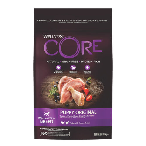 Wellness CORE Grain Free Dry Puppy Food with Chicken and Turkey 10kg