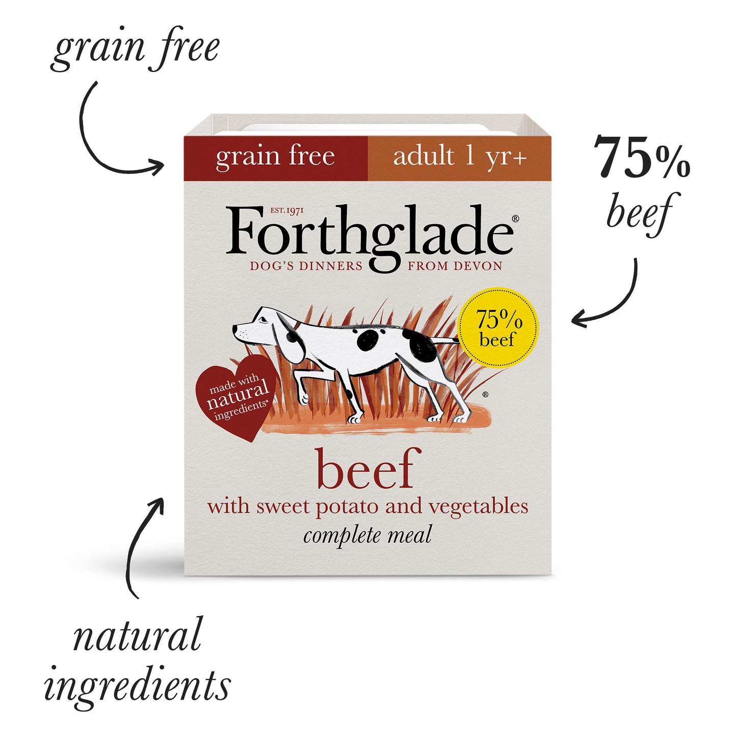 Beef with Sweet Potato & Vegetables Natural Wet Dog Food