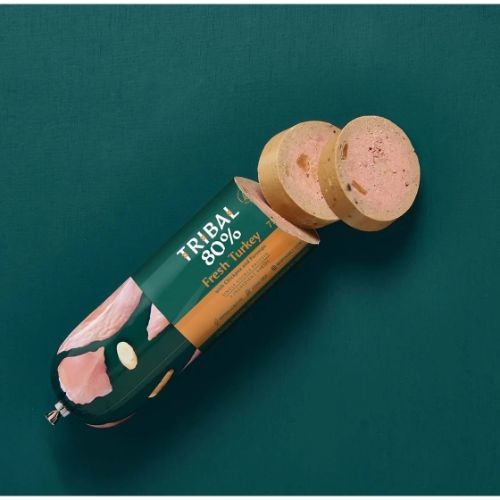 TRIBAL 80% Gourmet Sausage Complete Wet Food Turkey 750g