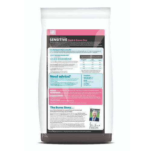 Burns Sensitive+ with Duck Adult Dog Food 2kg
