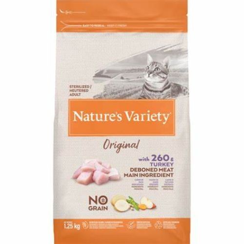 Nature's Variety Original NG Adult Sterilized Cat Food Turkey 1.25kg