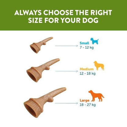Whimzees Antler Dental Chew Dog Medium Treat Pack - 12pk