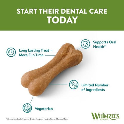 Whimzees Rice Bone Dental Dog Chew Treat Large
