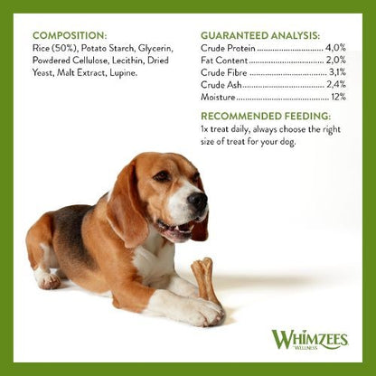 Whimzees Rice Bone Dental Dog Chew Treat Large