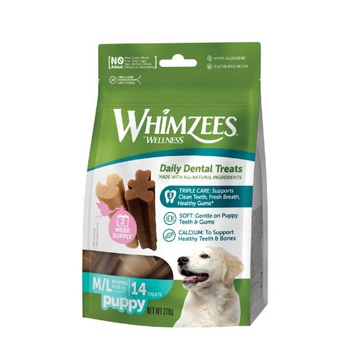 Whimzees Puppy Stixx Value Bag Dog Treats M/L 14 Pack