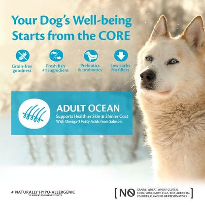Wellness CORE Ocean Fish Salmon and Tuna Grain Free Adult Dry Dog Food 1.8kg