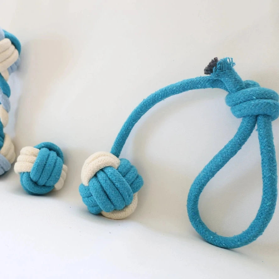Eco-Friendly Rope Chew and Tug Toys 4 Pc For Small Dogs