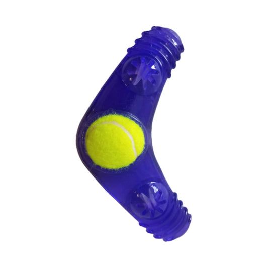 Eco-Friendly Tpr Tennis Ball Squeak Boomerang Dog Toy