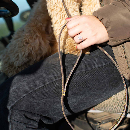 Ancol Timberwolf Leather Lead