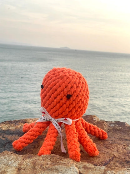 Handmade Small Eco-Octopus Chew Rope Toys