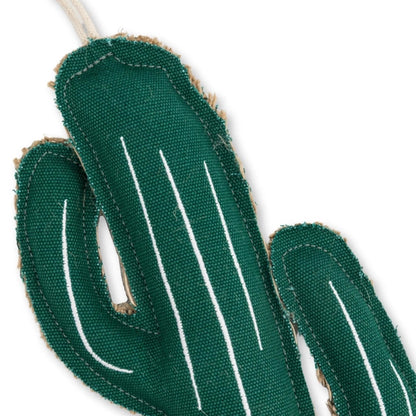 Sustainable Cactus-Shaped Canvas & Jute Chew Toy For Dogs