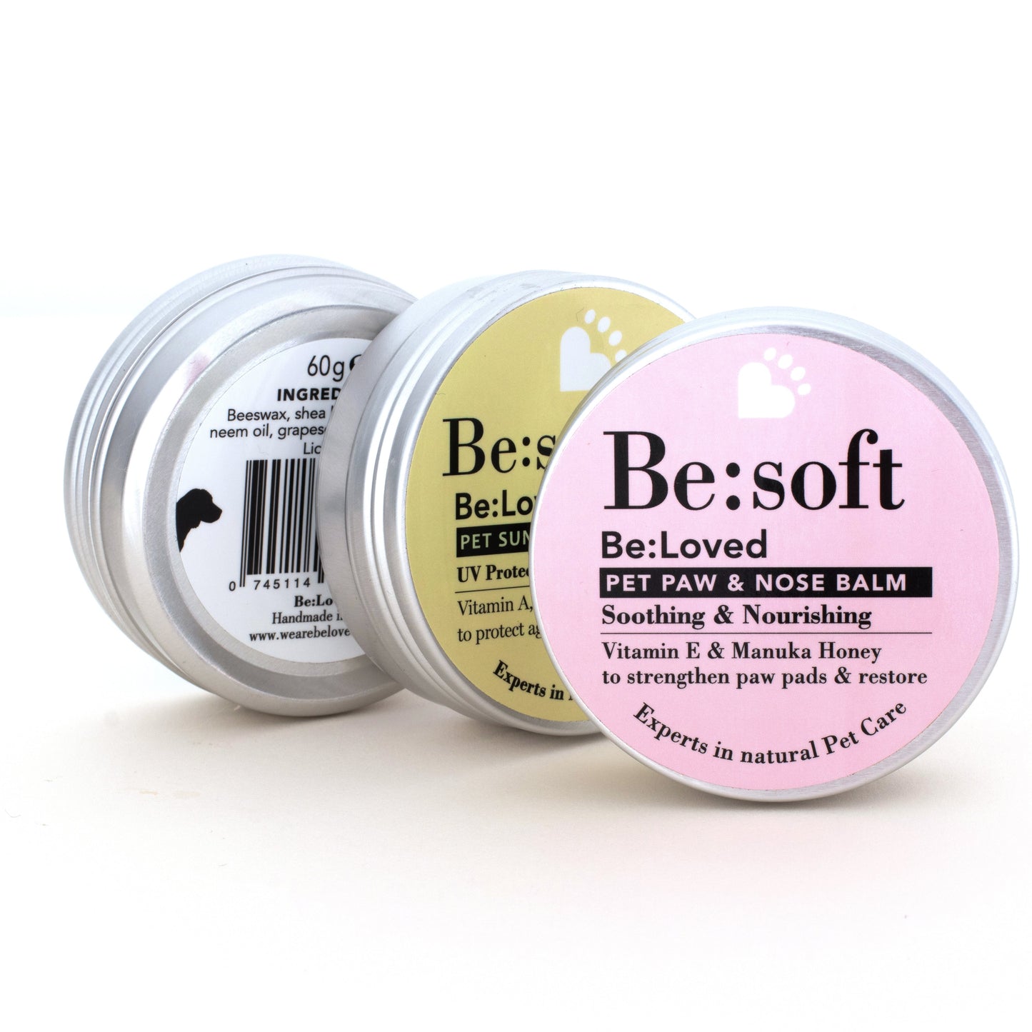 Hand Crafted Gift Set, 3 Pet Paw And Nose Balms