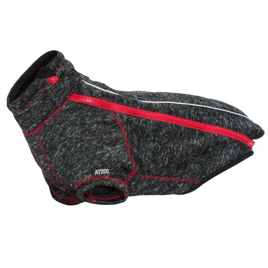 Trespaws Boomer Black Melange Windproof Dog Fleece XL