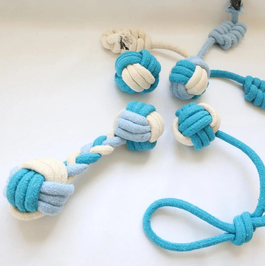 Eco-Friendly Rope Chew and Tug Toys 4 Pc For Small Dogs