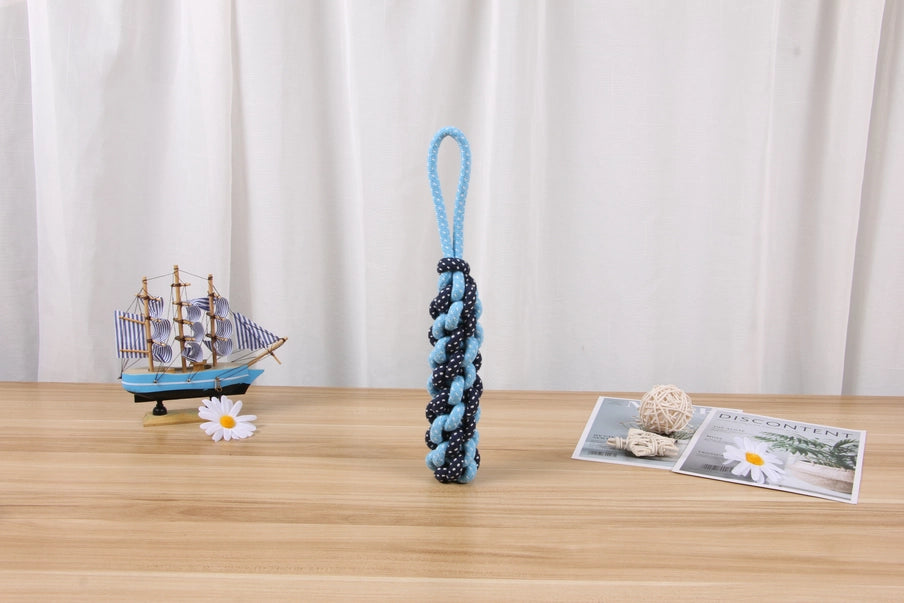 Handmade Cotton Rope Dog Chew Toys - Set of 10