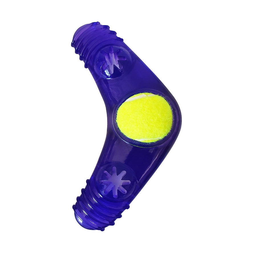 Eco-Friendly Tpr Tennis Ball Squeak Boomerang Dog Toy