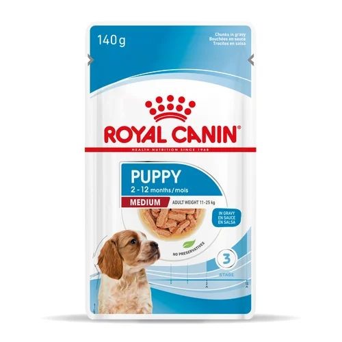 Royal Canin Wet Puppy Pouch Gravy for Medium Breeds 10 x 140g