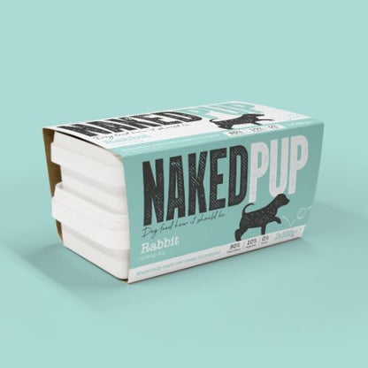 Naked Pup Raw Frozen Puppy Food with Rabbit - 2 x 500g