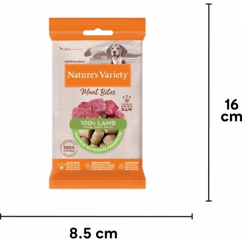 Nature's Variety Freeze Dried Dog Food Meat Bites Lamb 20g
