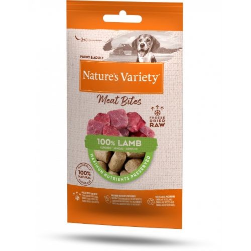Nature's Variety Freeze Dried Dog Food Meat Bites Lamb 20g