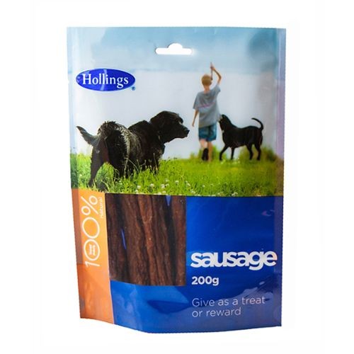 Hollings Dried Sausage Dog Treat 200g