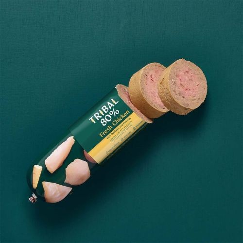 TRIBAL 80% Gourmet Sausage Complete Wet Food Chicken 750g